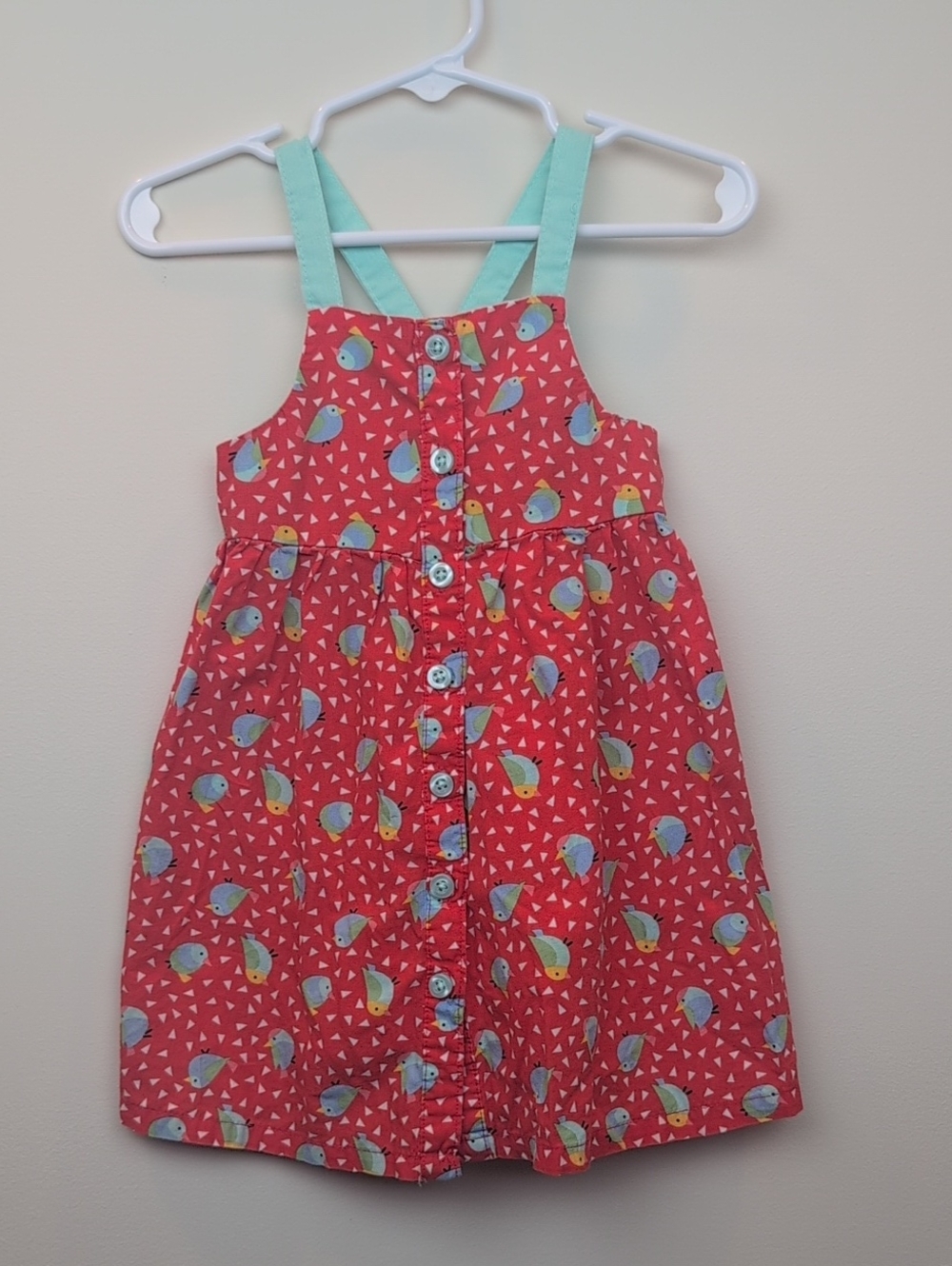 Picapino Red Bird Tank Dress 18m
